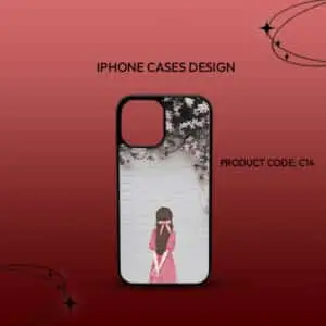 Pink Dress Girl - iPhone Customized Cover –for 11 to 16 Pro Max