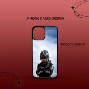 Racing Helmet iPhone Customized Case for 11 to 16 Pro Max