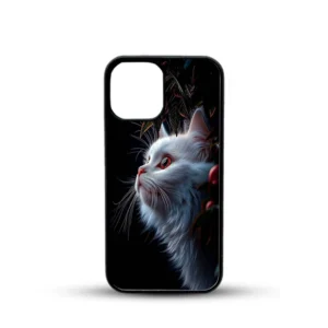 White Cat iPhone Customized Cover – for 11 to 16 Pro