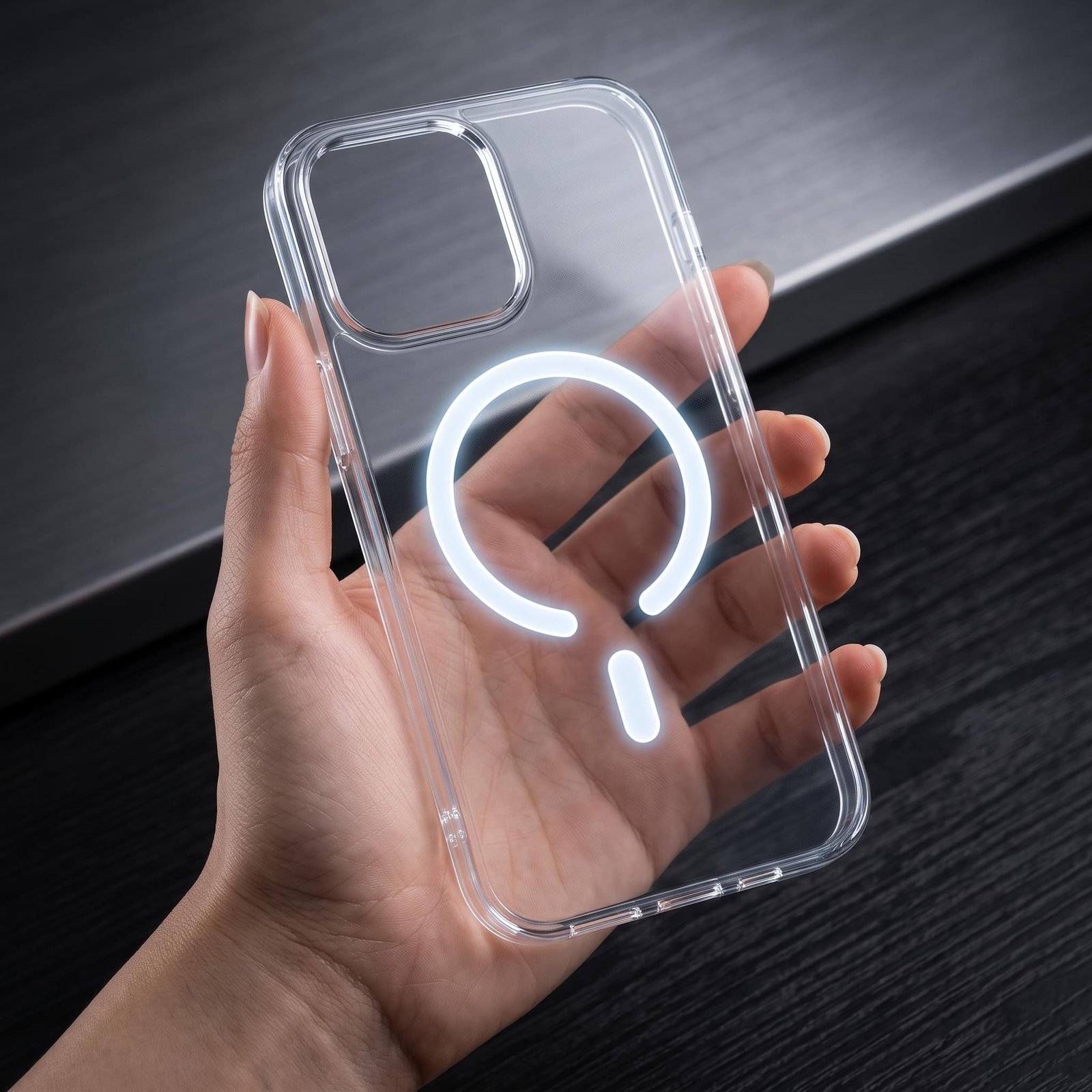 iPhone 17 Promax Ultra Clear Anti Yellow Premium Magsafe Case with IC Animation - Vaultuster Phone Cases